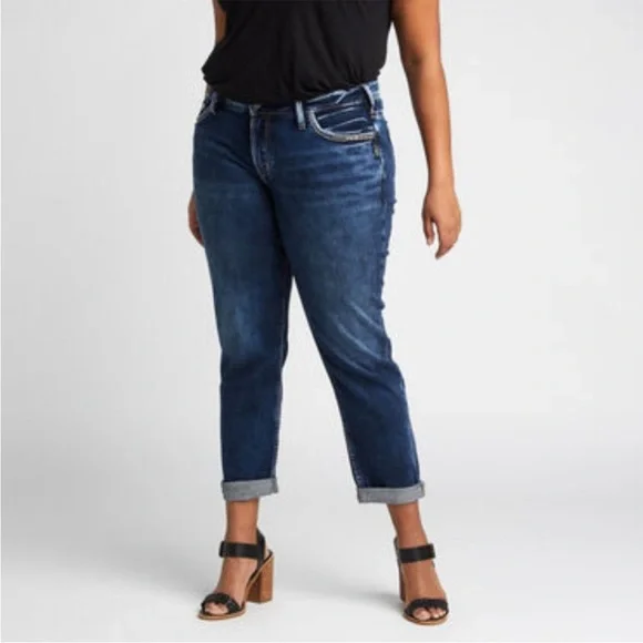 Silver Jeans Boyfriend Mid Rise NWT - Picture 2 of 12